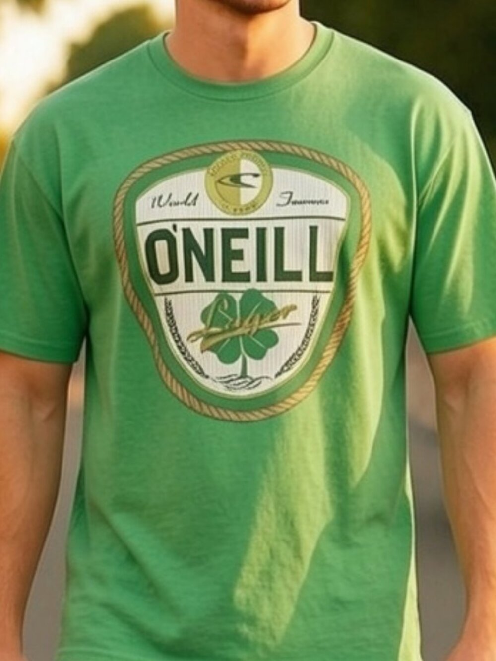 MEN'S O'NEILL SHIRT PREMIUM FIT ONEILL LAGER CLOVER TEE MENS SIZE XL (X-LARGE)